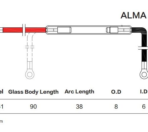 Ксеноновая лампа LUMI P1361 для Alma 90×38×8 мм